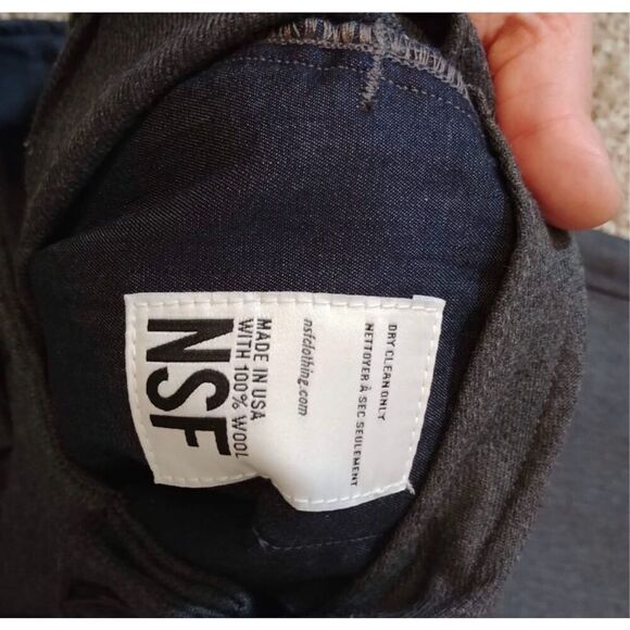 NSF Wool Edith cropped trousers size 28 charcoal gray new without tags - Picture 6 of 6